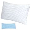 Shredded Memory Foam Pillow Adjustable Cool Pillow with Extra Filling Machine Washable Cover for Side Back Stomach Sleepers
