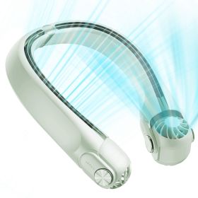 Portable Neck Fan Hands-free Cooling Neck Fan with 3 Speeds 360ºAir Flow Adjustable Neck Width for Home Office Travel Dormitory (Option: NeckFan Green)