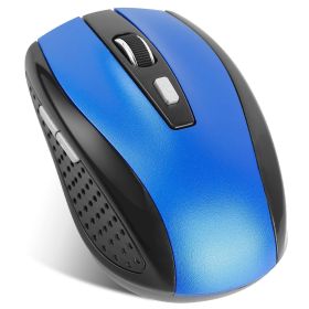 2.4G Wireless Gaming Mouse Optical Mice w/ Receiver 3 Adjustable DPI 6 Buttons For PC Laptop Computer Macbook (Option: WirelessMouse Blue)
