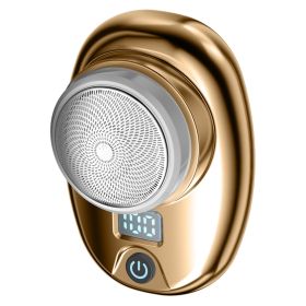 Portable Electric Shaver with LED Digital Display Type-C Rechargeable Electric Razor for Men Electric Beard Trimmer for Home Office Travel Car (Option: ElectricShaver Gold)