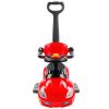 Ride on Push Car 4-Wheel Children Sliding Push Car W/ Colorful Flashing Light Music Handrail Guardrail Push Rod
