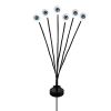 2Packs Solar Scary Eyeballs Lights Outdoor Halloween Decoration Swaying Light Halloween Path Lights Ornaments with Total 12LED IP65 Waterproof for Yar