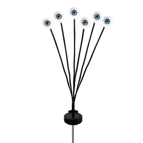 2Packs Solar Scary Eyeballs Lights Outdoor Halloween Decoration Swaying Light Halloween Path Lights Ornaments with Total 12LED IP65 Waterproof for Yar (Option: 2PcScaryEyeLight Purple)