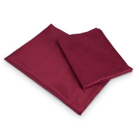 Luxury Silky Satin King Pillowcase Set (Option: 2PcsKingPillowCase Burgandy)