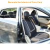 9Pcs Full Set Car Seat Covers For Auto Truck SUV Universal Front Rear Car Seats Headrest Protectors Split Bench Compatible