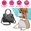 Women Handbags Chic Tote Bags for Ladies Medium-sized Leather Satchel Crossbody Bag with Stylish Stitching Detachable Strap
