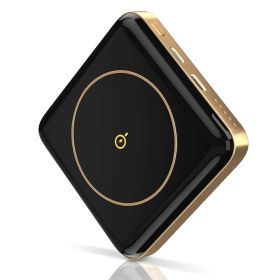 Magnetic Wireless Power Bank 10000mAh Magnetic Portable Charger MagSafe Wireless Power Bank Fit for IOS Phones 14/13/12/11 Series (Option: PowerBank Black)