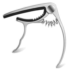 Universal Acoustic Guitar Capo 3 in 1 Zinc Alloy for Acoustic Electric Guitar Classical Acoustic Guitar Ukulele Guitar Tuning Accessories (Option: GuitarTriggerClamp Silver)