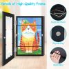 12.99x9.52in Kids Art Frame Front Opening Wooden Frame Artwork Display Storage Frame A4 Picture Frame Wall Display for Photo Art Projects Picture Chil