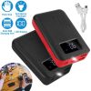 10000mAh Portable Power Bank External Battery Pack Charger Dual USB Charge Ports with LCD Display Flashlight Type C Micro USB Lightning Input Ports