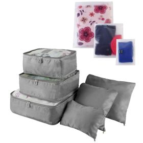 9Pcs Clothes Storage Bags Water-Resistant Travel Luggage Organizer Clothing Packing Cubes for Blouse Hosiery Stocking Underwear (Option: 9PcsClothesStorageBag Gray)