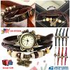 Vintage Women\'s Watch Bohemian Handmade Leather Watch Quartz Wrist Watch Fashion