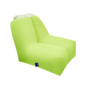 Inflatable Lounger Air Sofa Chair Couch w/ Portable Organizing Bag Waterproof Anti-Leaking for Backyard Lakeside Beach Traveling Camping Picnics (Option: InflatableAirSeatMedium Green)