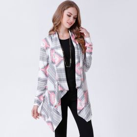 Women Open Front Cardigan Long Sleeve Shawl Neck Breathable Cardigan Well Collection w/ T-Shirt Tank Jeans Leggings (Option: GiftJackCoat PinkL)
