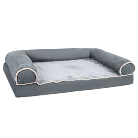 Dog Bed Pet Bed Sofa Dog Couch Pet Cushion Carpet Mattress with Washable and Removable Cover for Medium Large Dogs (Option: PetBed DarkGreyL)