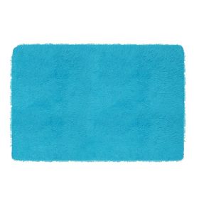 Fluffy Bedroom Rug 4’ x 2.6’ Anti-Skid Shaggy Area Rug Decorative Floor Carpet Mat for Nursery Bedroom Living Room (Option: RugFloorMat Blue)