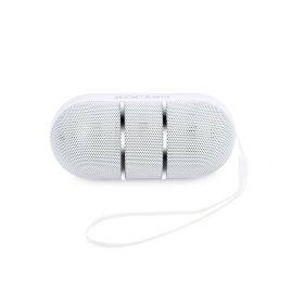 Ultra-Portable Rainbow LED Wireless Speaker (Option: GiftLEDRoundBTSP White)