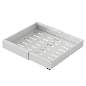 Expandable Pull out Cabinet Organizer Slide out Drawers Roll out Sliding Storage Self Carbon Steel with 12.2-20.5in Extendable Width 17lbs Max Load (Option: CabinetDrawer White)