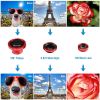 Phone Camera Lens Kit Magnetic 180°Fisheye Lens 0.67xWide Angle 10X Macro Lens for iPhone X /8/7/6s Samsung Galaxy S10/S9