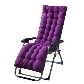 66.92x22.04in Thickened Chaise Lounger Cushion Recliner Rocking Chair Sofa Mat Deck Chair Cushion (Option: Cushion ProPurple)