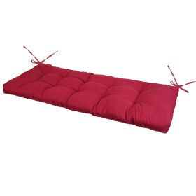 Bench Seat Cushion For Indoor Outdoor Furniture Non Slip Long Chair Cushion with Ties Strap Swing Cushion 51.18x19.68IN For Garden Patio Balcony Entry (Option: Pad Normal8Red)