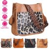Women Fashion Leather Crossbody Bag Shoulder Bag Casual Handbag with Flexible Wearing Styles Adjustable Guitar Strap