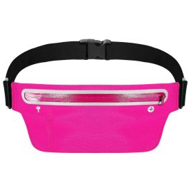 Unisex Sport Waist Pack Running Belt Bag Pouch Adjustable Bounce Free Sweat-Proof Lightweight Slim (Option: WaistBeltBag Pink)