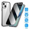 Privacy Magnetic Phone Case 360° Full Protection Anti Spy Phone Cover Double Sided Tempered Glass Magnet Absorption Fit for IOS Phone 14 Pro
