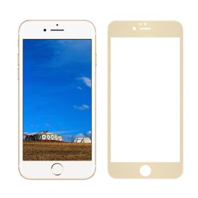 Screen Protector for iPhone 6 Plus 3D Edge Tempered Glass Phone Screen Saver HD Anti-Scratch Tempered Glass Film (Option: iPhone6P3DScreenProtector Gold)