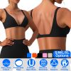 Women Deep V-Neck Sports Bras U-Shaped Back Sport Bras Padded Strappy Crop Open Back Low Impact Bras Sexy Fitness Tank Tops with Removable Pads for Gy