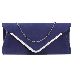 Women Clutch Wallet Bags For Party Wedding Soft Handbag Portable Thin Envelop Evening Purse for Bridal Dating (Option: LadyHandBag BLU)