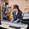 Folding Piano Keyboard 88 Keys Rechargeable Full Size Semi Weighted Piano Digital Electronic Piano with LCD Screen Carry Bag Mic Sheet Music Stand Sti