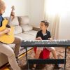 61 Keys Digital Music Keyboard Electric Piano Electronic Musical Instrument Kids Learning Keyboard with Microphone Stand for 3-12 Year Old Kids Girls