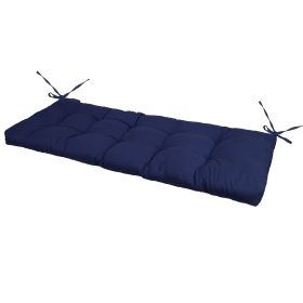 Bench Seat Cushion For Indoor Outdoor Furniture Non Slip Long Chair Cushion with Ties Strap  Swing Cushion 51.18x19.68IN For Garden Patio Balcony Entr (Option: Pad Normal8Navy)