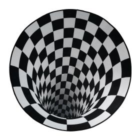3D Visual Floor Area Mat Anti-slip Illusion Rug Doormat Round Living Room Carpet Mat (Option: IllusionCarpet 80cm)
